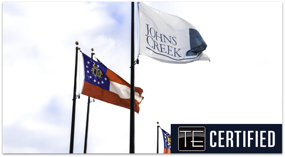 Johns creek georgia flags te certified electrician