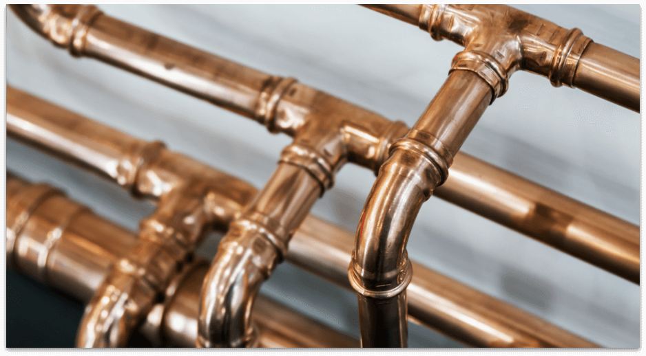 Plumbing pipes coper pipes